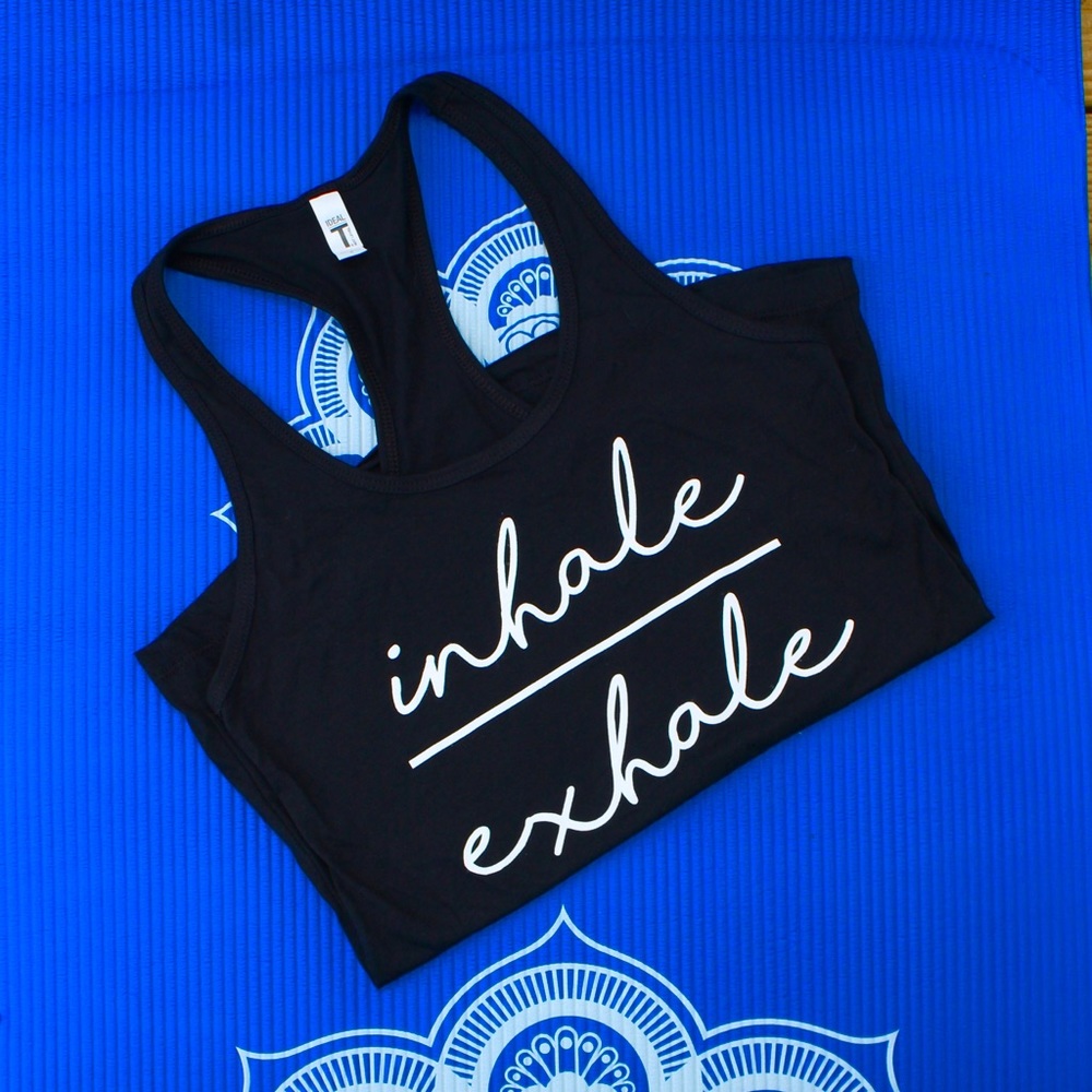 Inhale /exhale racerback Tank-